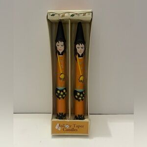 Russ Berrie Vintage Holiday Witch Taper Candles New In Box